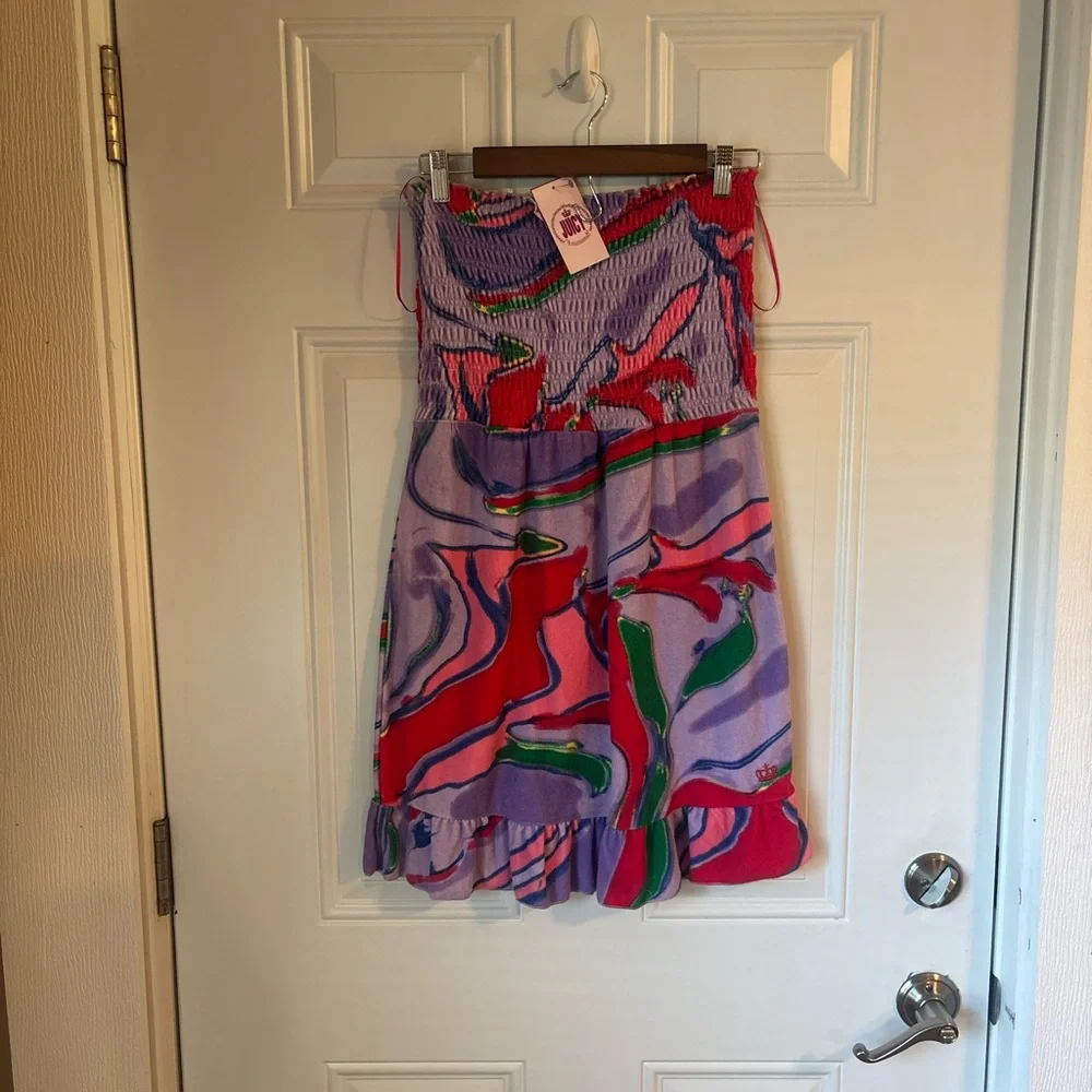 Juicy Couture Purple Multicolor Smocked Mini Skirt - Picture 2 of 6